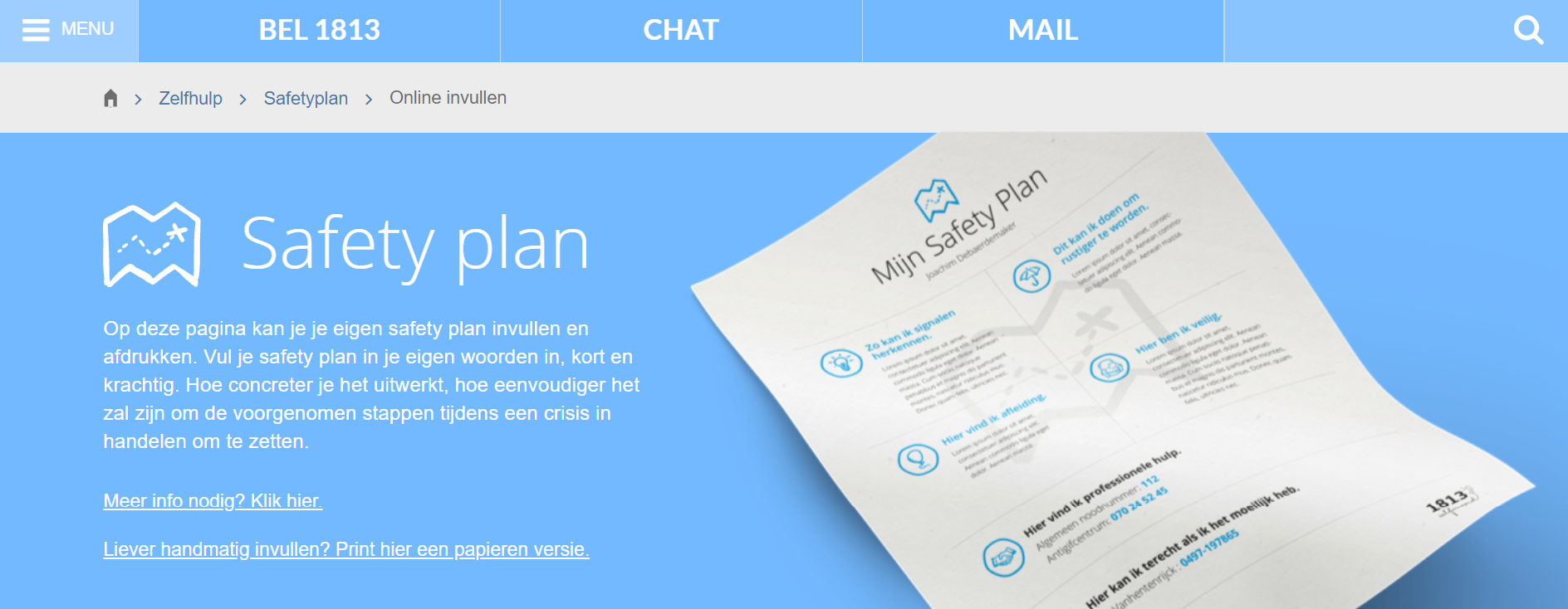 Safety plan · Onlinehulpapps